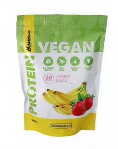 Протеин Vegan Protein 900 г strawberry and banana smoothie Bombbar