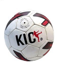 Футбольный мяч Kick 32 панели размер 5 52227 00117187 красный Nobrand