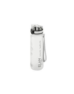 Бутылка для воды Style Matte 1000 мл 7 8х7 8х28 5 см углубления белая Elan gallery