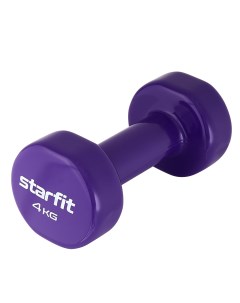 Неразборная гантель виниловая DB 101 1 x 4 кг фиолетовый Starfit