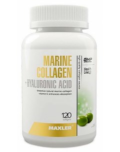 Коллаген и гиалуроновая кислота Marine Collagen Complex капсулы 120 шт Maxler