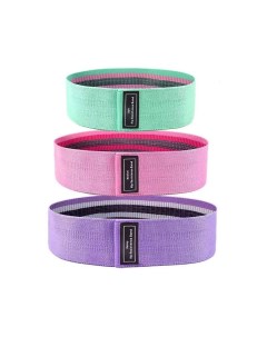 Набор эспандеров Belt зеленый розовый фиолетовый 3 шт Exercise resistance belt
