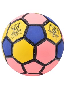 Футбольный мяч 32 панели размер 5 51532 00117156 желтый синий розовый Nobrand