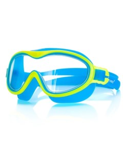 Очки полумаска для плавания детские голубые AF от UVA UVB силикон M 1416 Wave