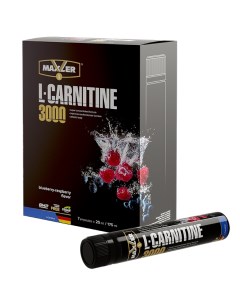 Л карнитин L Carnitine 3000 Черника малина 7 ампул по 25 мл Maxler