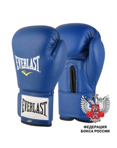 Боксерские перчатки Amateur Competition PU син 12oz Everlast