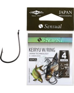 Рыболовные крючки Sensual Keiryu W Ring 4 10 шт Mikado