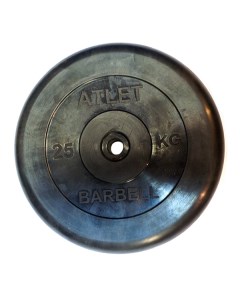 Диск для штанги Atlet 25 кг 26 мм черный Mb barbell
