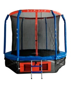 Батут Jump Basket с сеткой и лестницей 183 см синий красный Dfc