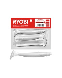 Мягкая силиконовая приманка риппер SKYFISH 71mm CN001 white night 5 шт Ryobi