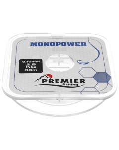 Леска MONOPOWER ICE 0 16 мм 30 м Clear Nylon Premier fishing