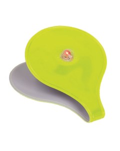 Светоотражающая клипса магнитная на одежду или Велосипедный рюкзак желтая M-wave