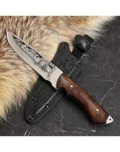 Нож кавказский туристический Беркут с ножнами сталь 40х13 рукоять орех 14 5 см Nobrand