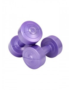 Неразборные гантели виниловые Gym Fitness 2 x 1 5 кг фиолетовый Kett-up