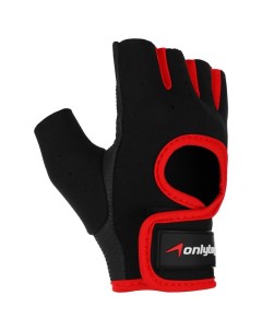 Перчатки для фитнеса размер M неопрен цвет чёрный красный Onlitop