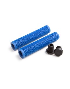 Ручки грипсы велосипедные С132 3 483 резиновые 168мм пластик заглушки синие Clarks
