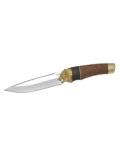 Туристический нож Гризли коричневый латунь Витязь
