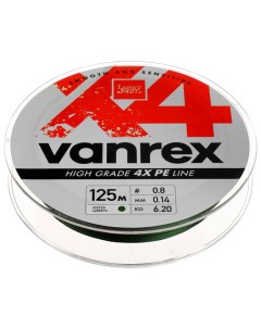 Шнур плетёный Vanrex х4 BRAID Moss Green диаметр 0 14 мм тест 6 2 Lucky john