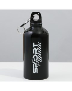 Бутылка для воды Sport 500 мл черная крышка с карабином Svoboda voli