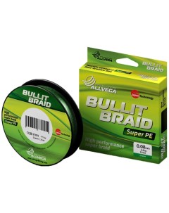 Шнур плетёный Bullit Braid 270 м тёмно зелёный 23 4 кг Allvega