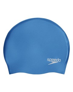 Шапочка для плавания Plain Molded Silicone Cap blue silver Speedo