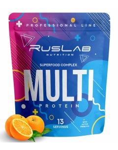 Многокомпонентный протеин Multi Protein Superfood Complex 416гр апельсин Ruslabnutrition