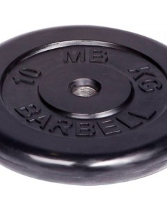 Обрезиненный диск Barbell d 31 мм чёрный 10 0 кг 432 Mb barbell