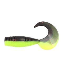 Твистер YAMAN PRO Spry Tail р 3 inch цвет 32 Black Red Flake Chartreuse уп 8 шт Yaman