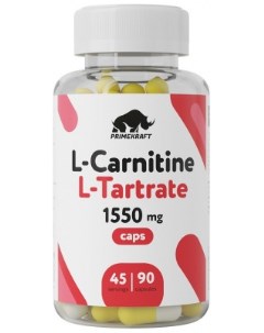 L Carnitine L Tartrate 1550mg 90cap 90 капсул Prime kraft