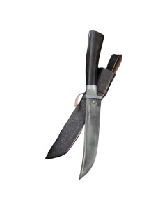 Нож Пчак Шархон малый чёрная рукоять из граба сухма гарда из олова Шафран