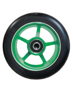 Колесо для трюкового самоката 100 мм 5S 5 спиц одинарных зеленый Yezz