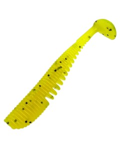 Твистер силиконовый мягкая приманка для спиннинга цвет желтый в крапинку набор 10 шт Bambucho