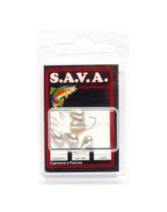 Мормышка S A V A Капля с отверстием серебро 5 мм Sava