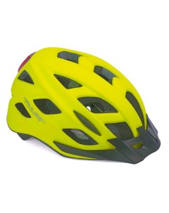 Шлем велосипедный с сеточкой PULSE LED X8 16отв СВЕТОДИОД ФОНАРИК 6д 2ф мат неон желт 52 Author