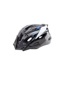 Шлем защитный подростковый MB11 out mold с козырьком сине белый арт 600135 600135 Nobrand