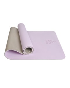 Коврик для йоги и фитнеса TPE 6 мм 183 x 61 см розовый чехол ремешок Kama yoga