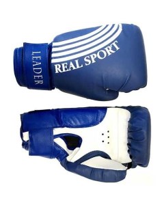 Боксерские перчатки Leader синие 8 унций Realsport