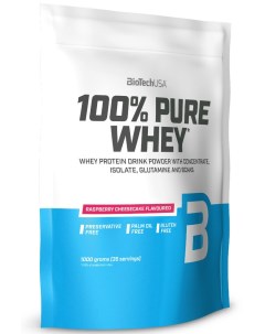 Протеин 100 Pure Whey 1000 г малиновый чизкейк Biotechusa