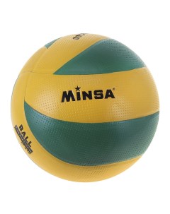 Волейбольный мяч PU 5 yellow green Minsa