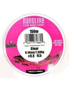 Леска монофильная Nanoline Trout 0 1 мм 100 м 0 9 кг clear Sufix