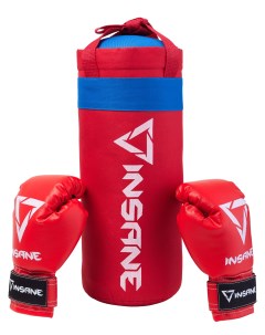 Набор для бокса Fight груша 1 7 кг Перчатки 4 oz красный Insane