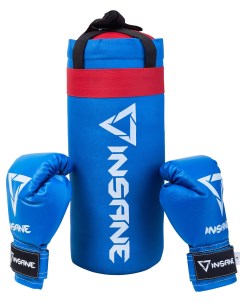 Набор для бокса Fight груша 1 7 кг Перчатки 4 oz синий Insane
