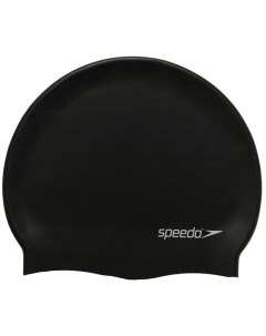Шапочка для плавания Plain Flat Silicone Cap 0001 black Speedo