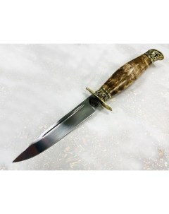 Нож Финка НКВД 95х18 карельская береза латунь с литьем Mp