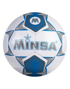 Футбольный мяч 3910786 5 white blue Minsa