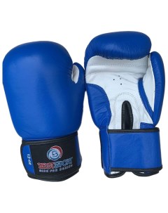 Боксерские перчатки BS бпк4 синий белый 12 oz Best sport