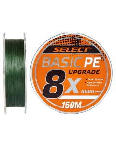 Шнур Basic PE 8x 150m тёмно зелёный 1 2 0 16mm 20LB 9 3kg 1870 31 35 Select