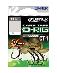Рыболовные крючки Carp Taff D Rig w CT 1 teflon 6 4 шт Owner