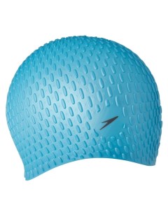 Шапочка для плавания силиконовая Bubble Cap голубая Milinda