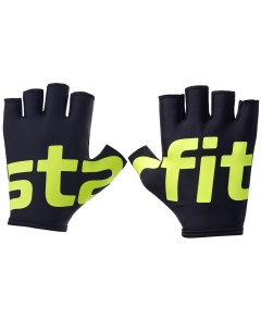 Перчатки для фитнеса WG 102 черный ярко зеленый Starfit